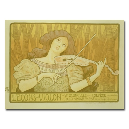 Paul Brethon 'Violin Lessons Rue Denfert-Rochereau' Art,35x47